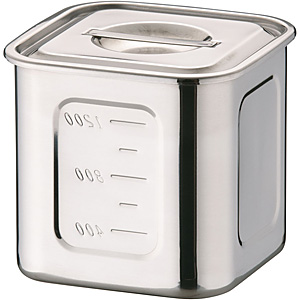 �O��Y�� YUKIWA UK 18-8 �X�e�����X HACCP �p�L�b�`���|�b�g �[�^ 12cm