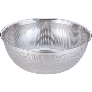 三宝産業 YUKIWA UK 18-8 ステンレス HACCP パンチング ざる 浅型 43cm