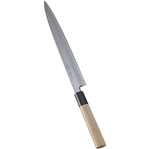 遠藤商事 SA 佐文 本霞・玉白鋼 出刃 木製サヤ付 19.5cm - 調理器具の