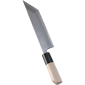 遠藤商事 SA 佐文 本霞・玉白鋼 出刃 木製サヤ付 19.5cm - 調理器具の