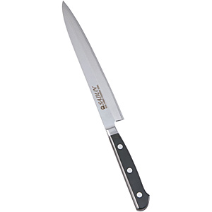 遠藤商事 SA SABUN ステンレス鋼 黒合板 ツバ付 牛刀 27cm - 調理器具