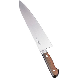 正本総本店 正本 最高級炭素鋼 紫丹柄 ツバ付 牛刀 30cm - 調理器具の