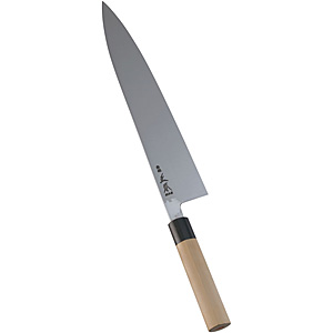 正本総本店 正本 本霞玉白鋼 水牛柄 牛刀 24cm - 調理器具のSHOKUBI