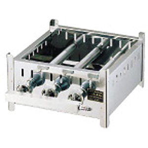 遠藤商事 SA 18-0 ステンレス 角蒸器 業務用 45cm 専用ガス台 LPガス