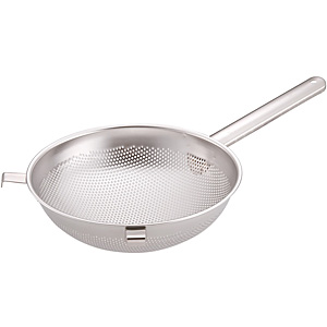 �O��Y�� YUKIWA UK 18-8 �X�e�����X �p���`���O�X�g���[�i�[ �t�b�N�t 24cm