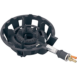 大栄産業 鋳物コンロ 三重 パイロット付 DE-30n LPガス - 調理器具の