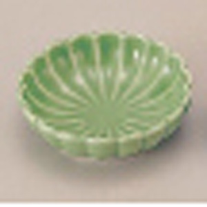 若泉漆器 珍味入れ用 陶器菊豆皿 φ58mm ヒワグリーン - 調理器具のSHOKUBI