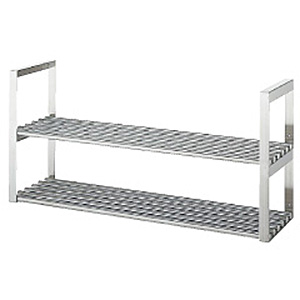 シンコー 18-0 ステンレス 吊下棚 平棚二段式 高さ569mm JFW-18025 W1