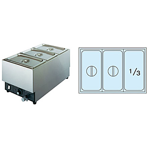 フードウォーマー ステンレス製 4容器 電気式フードウォーマー 1500W 業務用フードウォーマー ビュッフェ