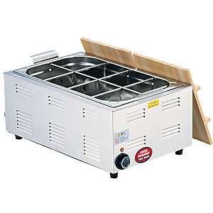 業務用電気おでん鍋（6ツ切り） 遠藤商事 TKG 湯煎式電気おでん鍋 6ツ切 - 調理器具のSHOKUBI