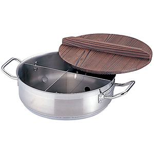 遠藤商事 TKGプロ 電磁用丸型おでん鍋 (木蓋付) 大 ステンレス 遠藤商事 TKG PRO 21-0 ステンレス 丸型おでん鍋 電磁用 木蓋付 大