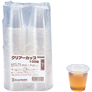 �T���i�b�v �N���A�[�J�b�v 90ml��100���� C-9010G