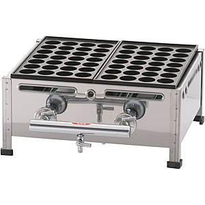 強火力で美味しく食す✨️28個穴のLPガス・プロパンガス対応 業務用 たこ焼き機 強火力で美味しく食す✨️28個穴のLPガス・プロパンガス対応 業務