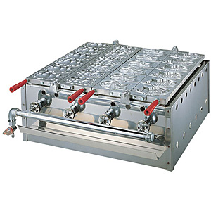 蜜元研究所 蜜元式 焼饅頭機 2連 LPガス 大判焼 φ74mm - 調理器具のSHOKUBI