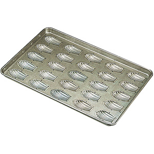 千代田金属工業 シリコン加工 貝型マドレーヌ型 天板 25ヶ取 - 調理