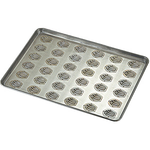 千代田金属工業 シリコン加工 貝型マドレーヌ型 天板 25ヶ取 - 調理