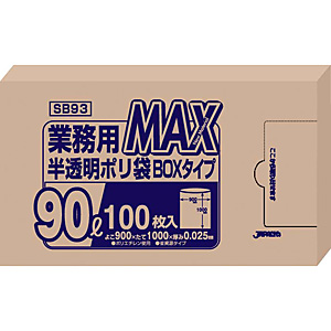 �W���p�b�N�X ������ �Ɩ��p MAX�|���� 100�������� SB93 90���b�g��