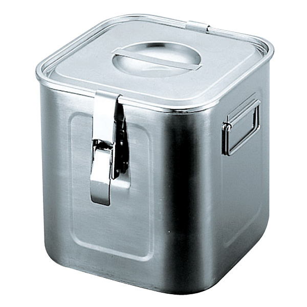 UK 18-8 角型 キッチンポット 30cm 手付 新品角キッチンポット 手付 18-8（