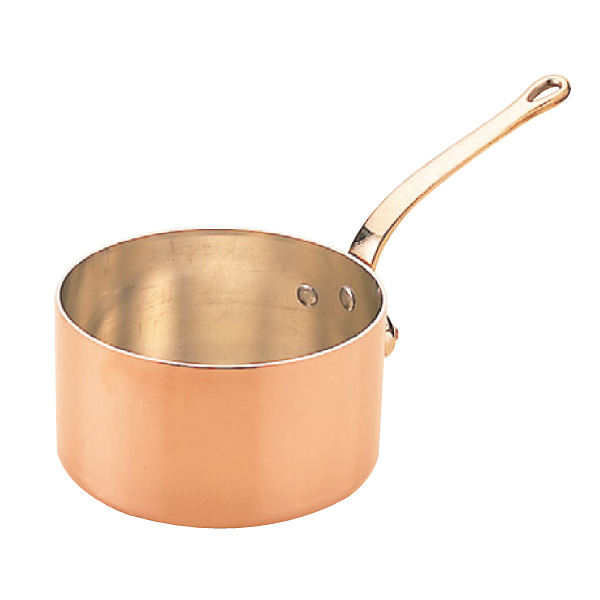 銅 極厚 片手鍋 深型 真鍮柄 φ21cm