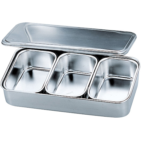 18-8 ステンレス 大型 調味料入れバット 3ヶ入り - 調理器具のSHOKUBI