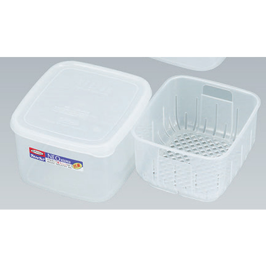 岩崎工業 ネオキーパー フレッシュケース 角型 ザル付き B-1836NE 1.6