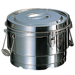 目盛付き二重食缶14L　クリップ付き 18-8 ステンレス 二重食缶 目盛付 クリップ付 14014C 14リットル