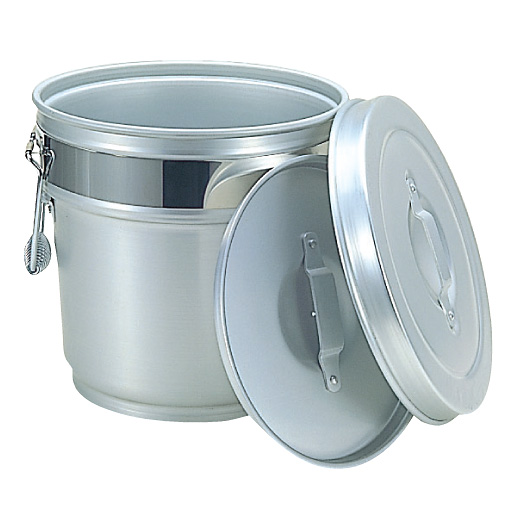 アルミ ステンバンド付 二重保温食缶 中蓋式 Y型 6リットル - 調理器具