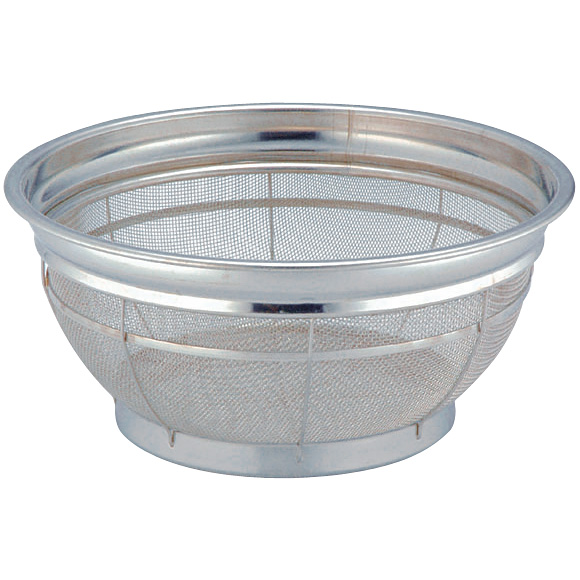 本間冬治工業 弁慶 18-8 ステンレス F型 ざる 20cm レッド - 調理器具