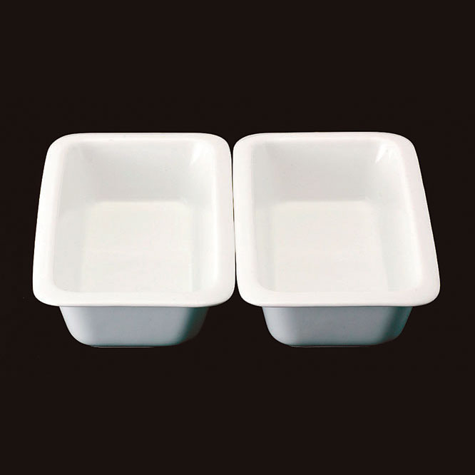 スマート 角型 チェーフィング専用陶器 2分割 1セット JW-600×2 調理器具のSHOKUBI