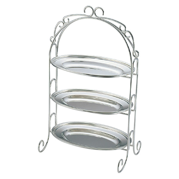 ユキワ  オードブルスタンド 三宝産業 YUKIWA UK 18-8 ステンレス 回転オードブルスタンド