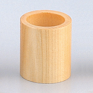 ヴィンテージ木製 円筒形 臼 木製 ヨージ立 丸筒型 NK-6 薄茶 - 調理器具のSHOKUBI