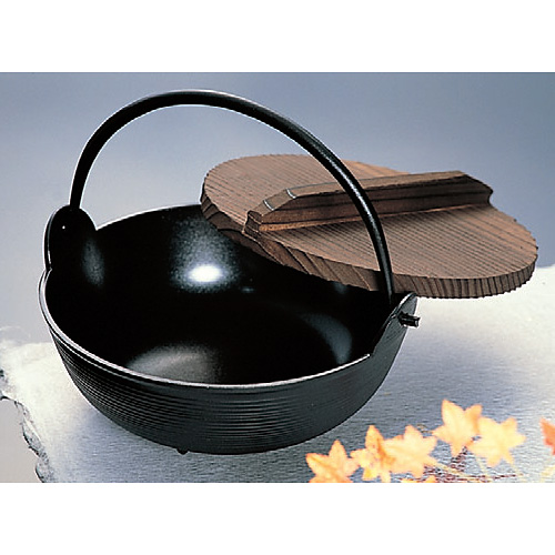 アルミ いろり鍋 黒ぬり 21cm - 調理器具のSHOKUBI