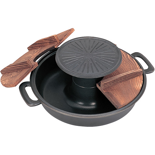 アルミ焼きしゃぶ鍋 焼きしゃぶ鍋 アルミ （フッ素加工） 五進 30cm