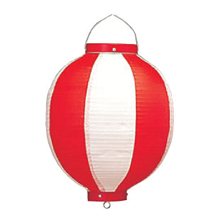 ビニール提灯 10号 丸型 b210-1 赤白 - 調理器具のSHOKUBI