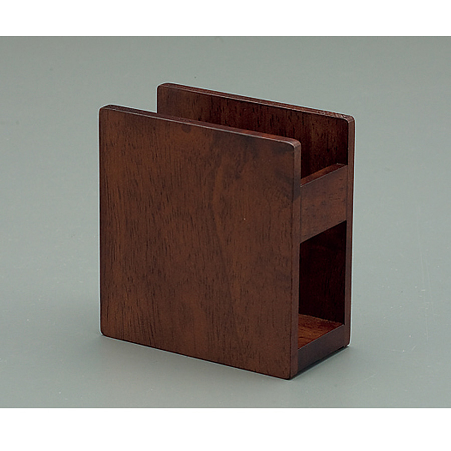 Slim&Compact 木製 ナプキンスタンド ブラウン - 調理器具のSHOKUBI