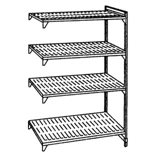 キャンブロ カムシェルビング（エレメンツ）固定式 ベンチ型 4段 1820×460×1830mm（送料無料、代引不可） : CAMBRO キャンブロ カムシェルビング (R) エレメンツ