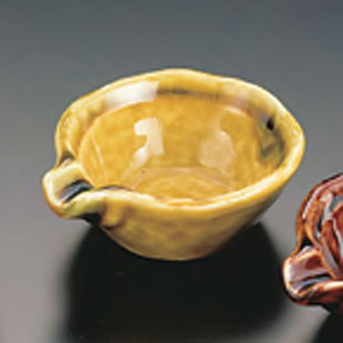 片口小付 約7.5cm 黄瀬戸織部掛 - 調理器具のSHOKUBI