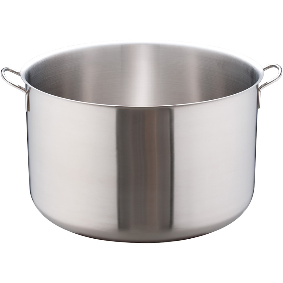 18-8 ステンレス半寸胴鍋 ムラノ インダクション 18-8 ステンレス 半寸胴鍋 蓋無 60cm - 調理