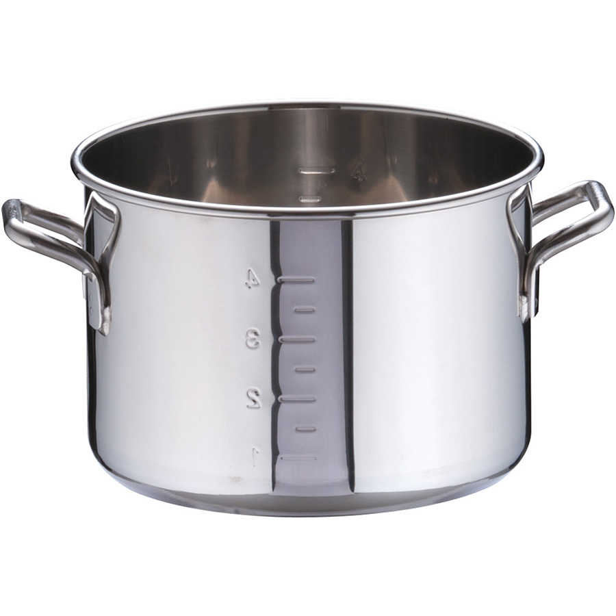 遠藤商事 SA パワーデンジ 半寸胴鍋 目盛付 蓋無 21cm - 調理器具のSHOKUBI