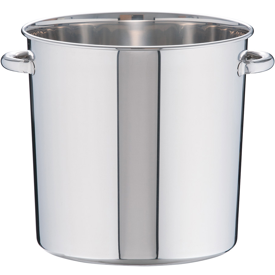 遠藤商事 18-8 ステンレス 寸胴鍋 テーパー付 蓋無 内径33cm - 調理