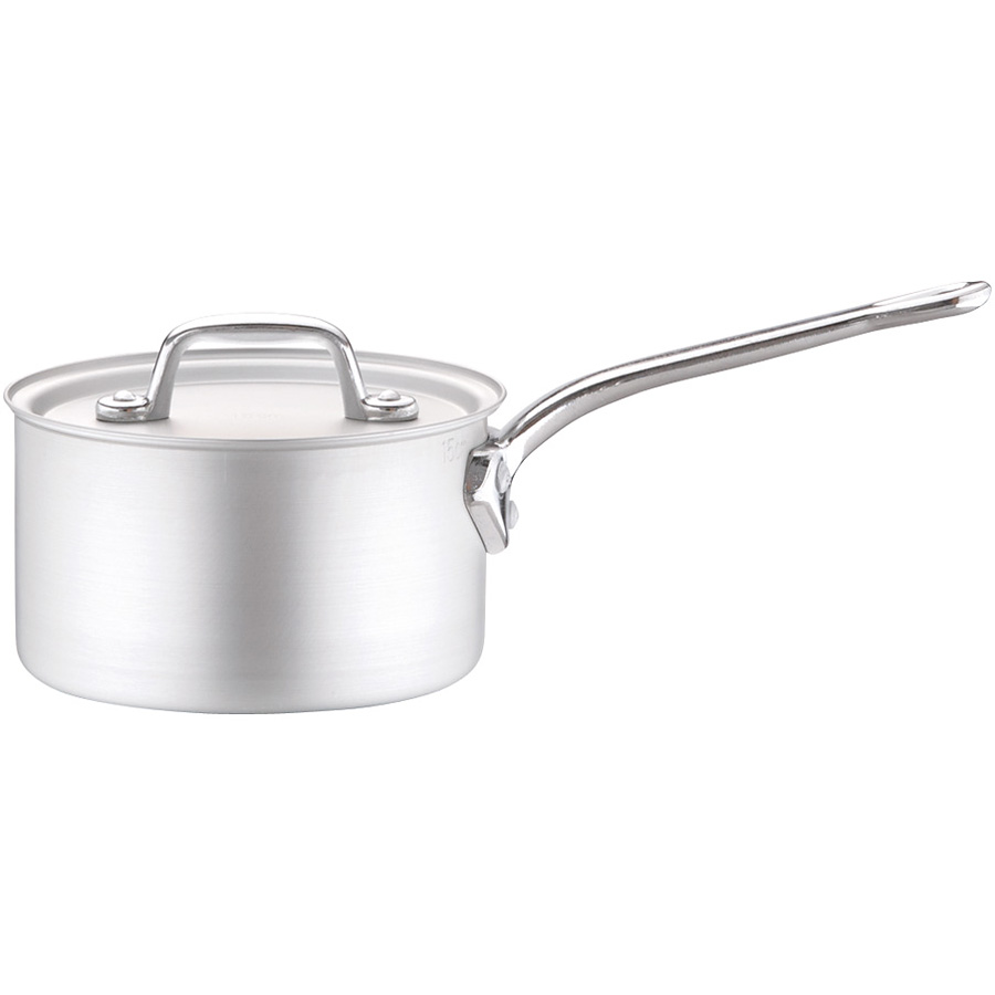 北陸アルミニウム プロセレクト アルミ 片手鍋 目盛付 内径15cm - 調理