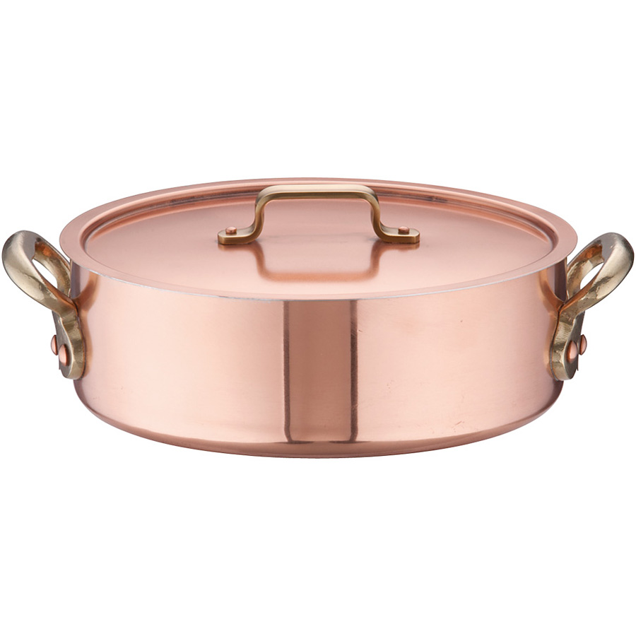 SA エトール銅 半寸胴鍋 24cm AHV05024 丸新銅器 SAエトール銅 半寸胴鍋 24cm \u203b ガス火専用 AHV05024 楽天