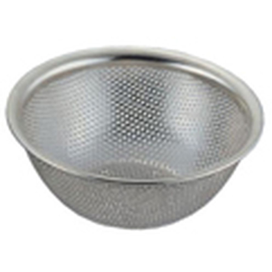 YUKIWA 18-8パンチング揚げザル/平底 55cm φ2.2mm穴 55cm UK18-8パンチング 巾広浅型ザル 1個 YUKIWA(ユキワ⁄三宝産業