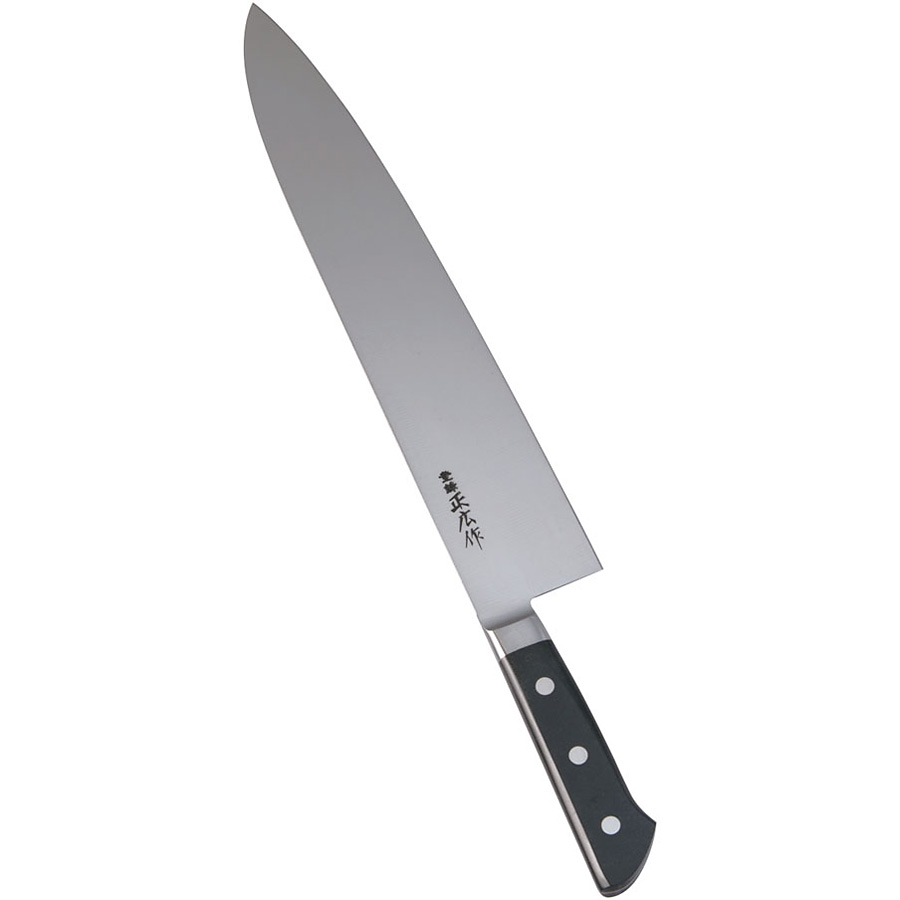 で カンダ ?神田作 黒合板牛刀 33cm 129093