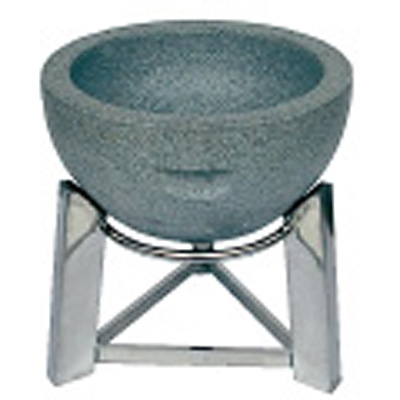 石製 調理用臼 ハンドル付き タクミ製作所 石臼 餅つき用 スタンド付