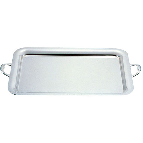 三宝産業 YUKIWA UK 18-8 ステンレス 角盆 プレーンタイプ 手付 20