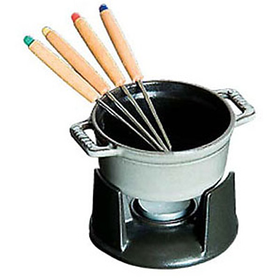 ストウブ ミニ・チョコ フォンデュセット 40509-586 グレー - 調理器具