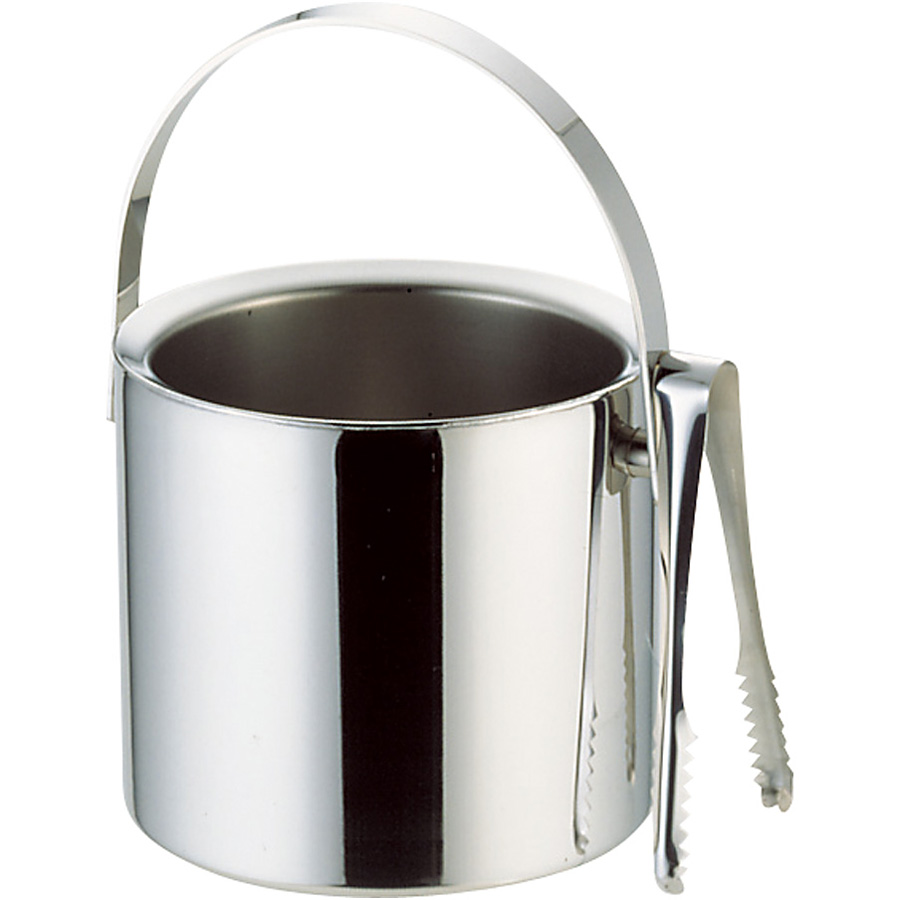 遠藤商事 NK 18-8 ステンレス 二重アイスペール トング付 - 調理器具の