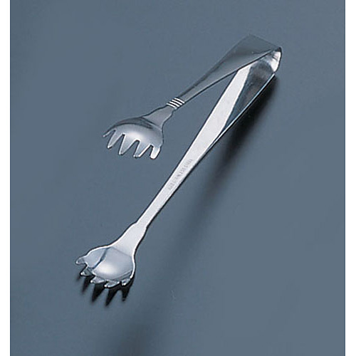 遠藤商事 18-0 ステンレス 爪型アイストング 厚口 中 - 調理器具のSHOKUBI