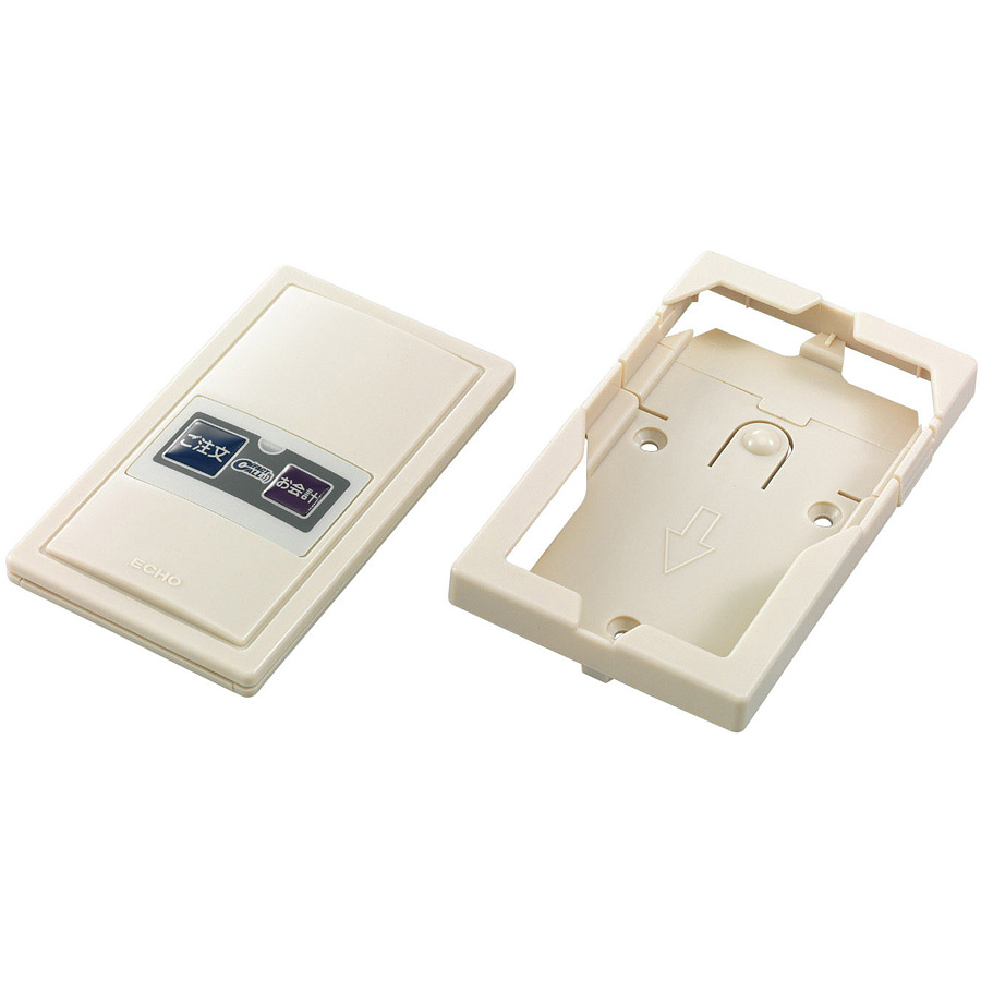 ファクトインコール　送信機（ナプキンスタンド・メタリック・呼出/消去）/F-303（エコー総合企画：業務用　オーダーコール・ピンポン・チャイム） ファクトインコール 送信機 ナプキンスタンド型 F-303 呼出&frasl;消去